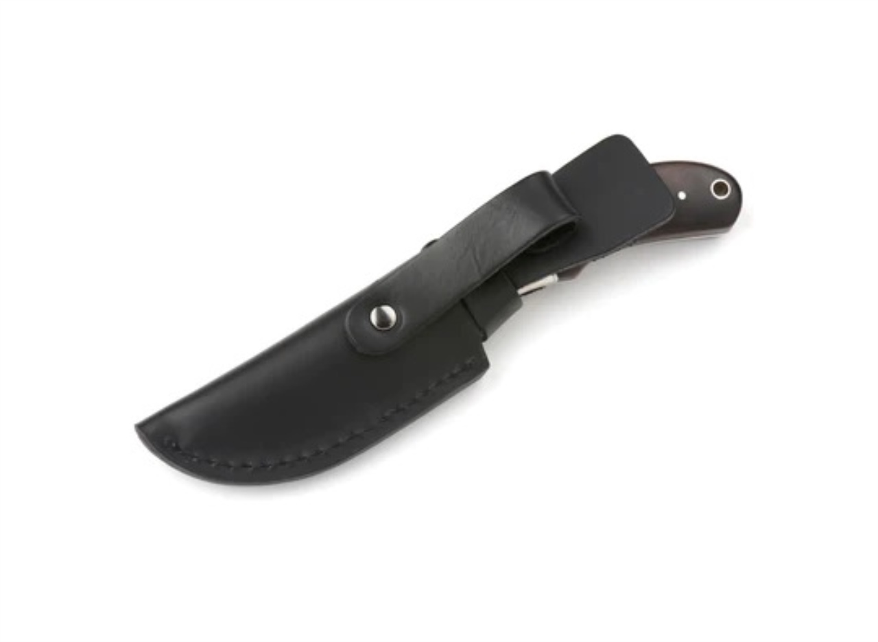 Staghorn & Ebony Wood Sheath Knife - 3.5