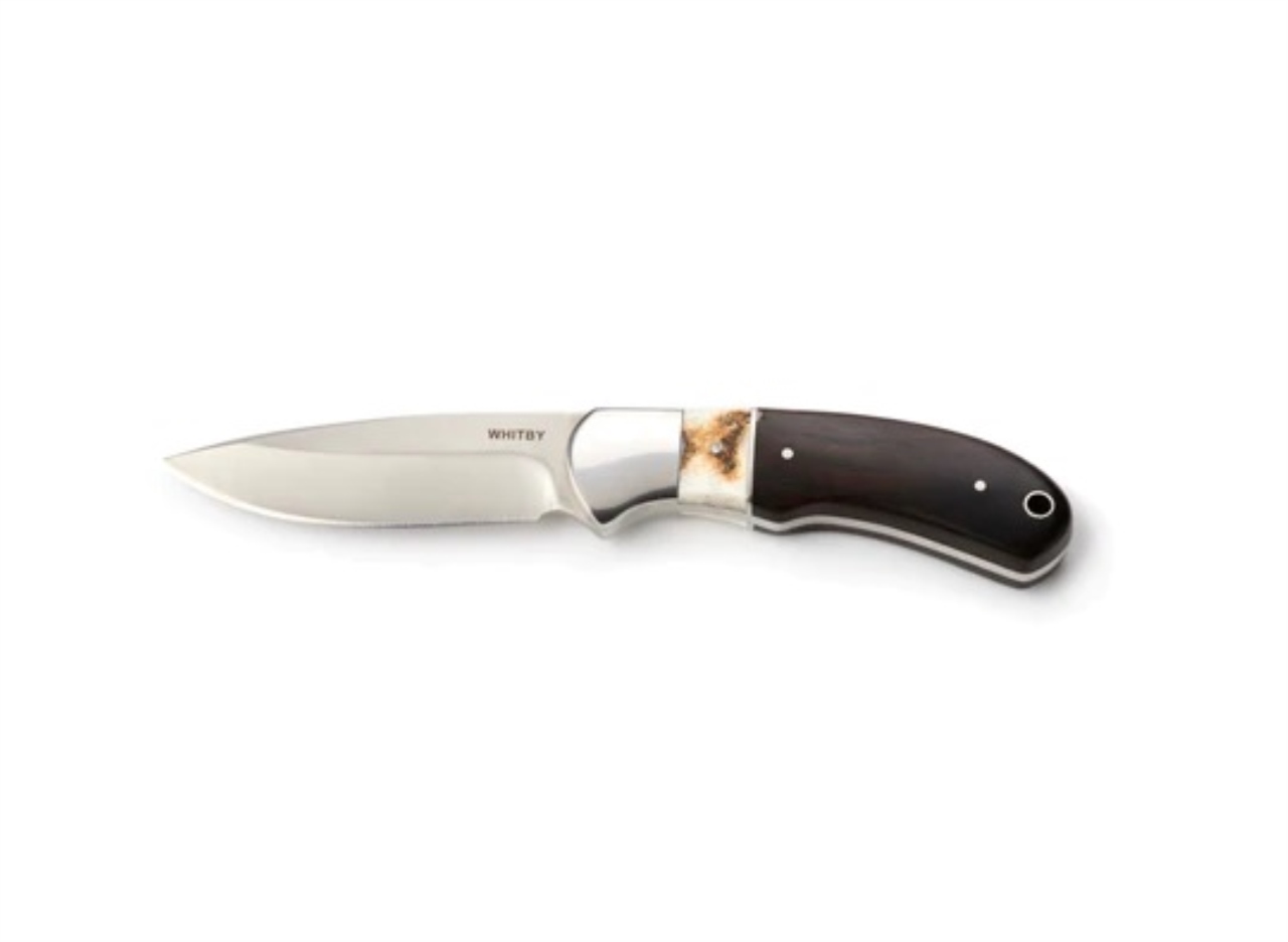 Staghorn & Ebony Wood Sheath Knife - 3.5