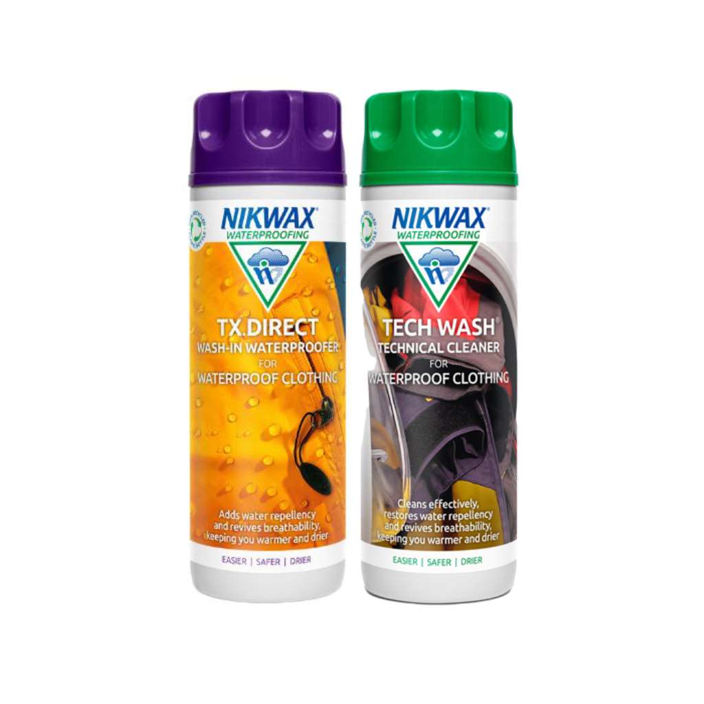 Nikwax Tech Wash & TX Direct 300ml Twin Pack Cleaning Waterproof