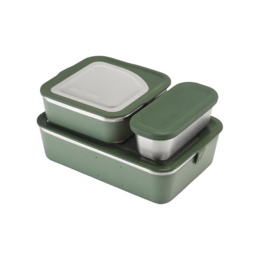 Rise Food Box Family Set - sea spray - front angle - family set stacked