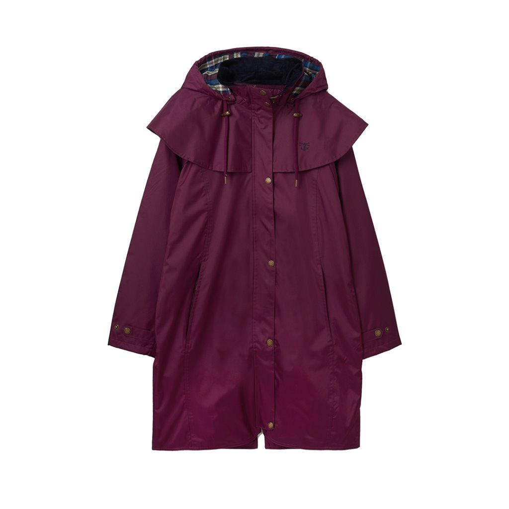 Ladies Outrider Coat 3/4 length (plum) - 