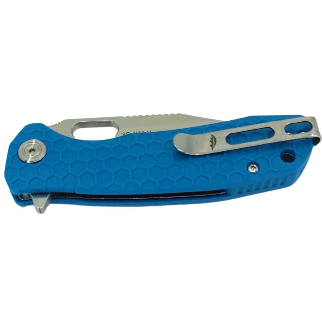 Honey Badger Clip Point - closed (blue)