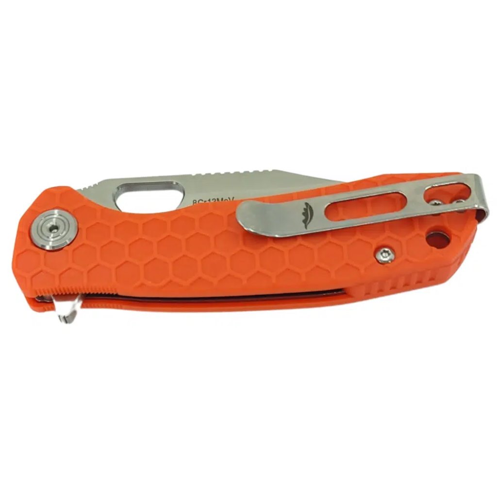 Honey Badger Clip Point - closed (orange)