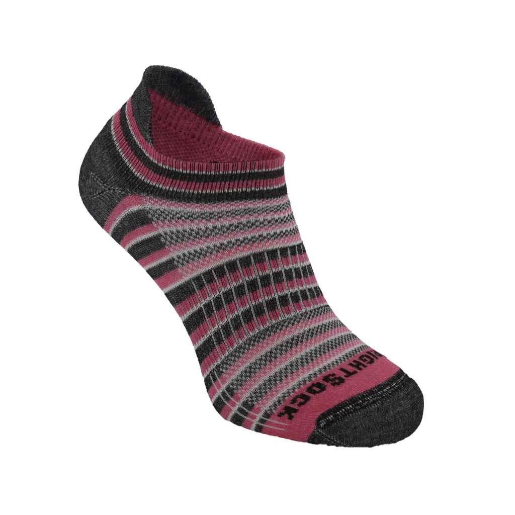 Coolmesh II - Tab Socks -  Fuchsia/Black Stripe - 
