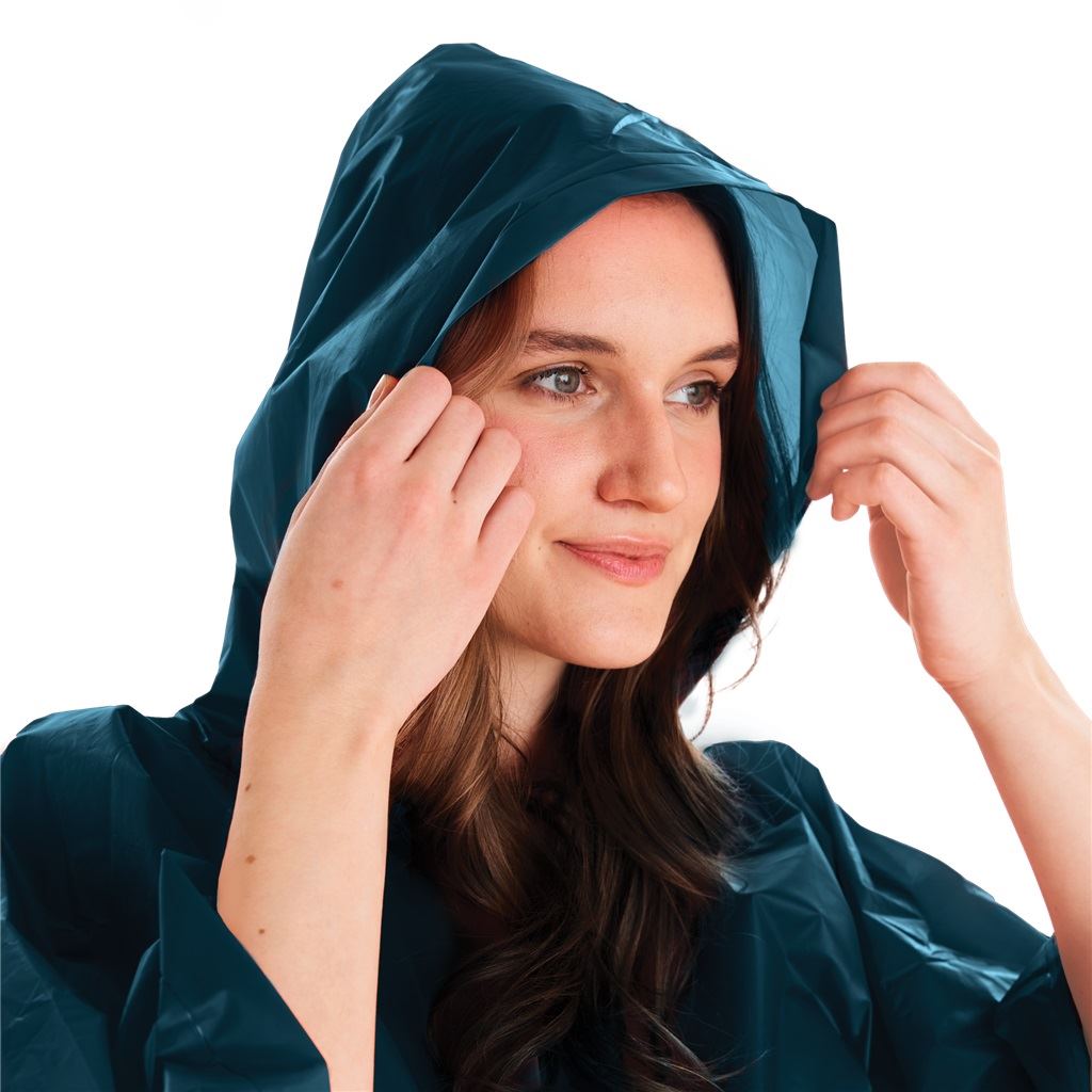 Rain Poncho - Coghlans Rain Poncho Blue Hood