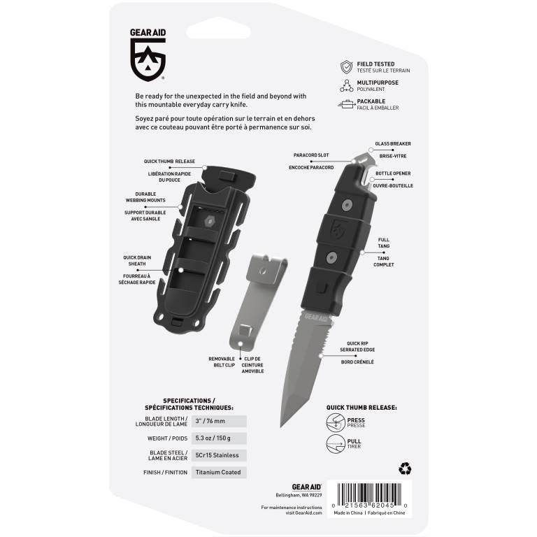 Gear Aid Kotu Tanto Point Knife - 