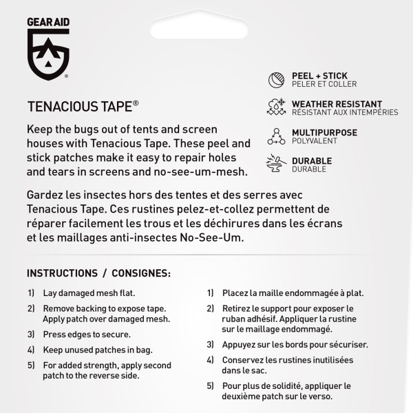 Gear Aid Tenacious Tape Mesh Patches - 