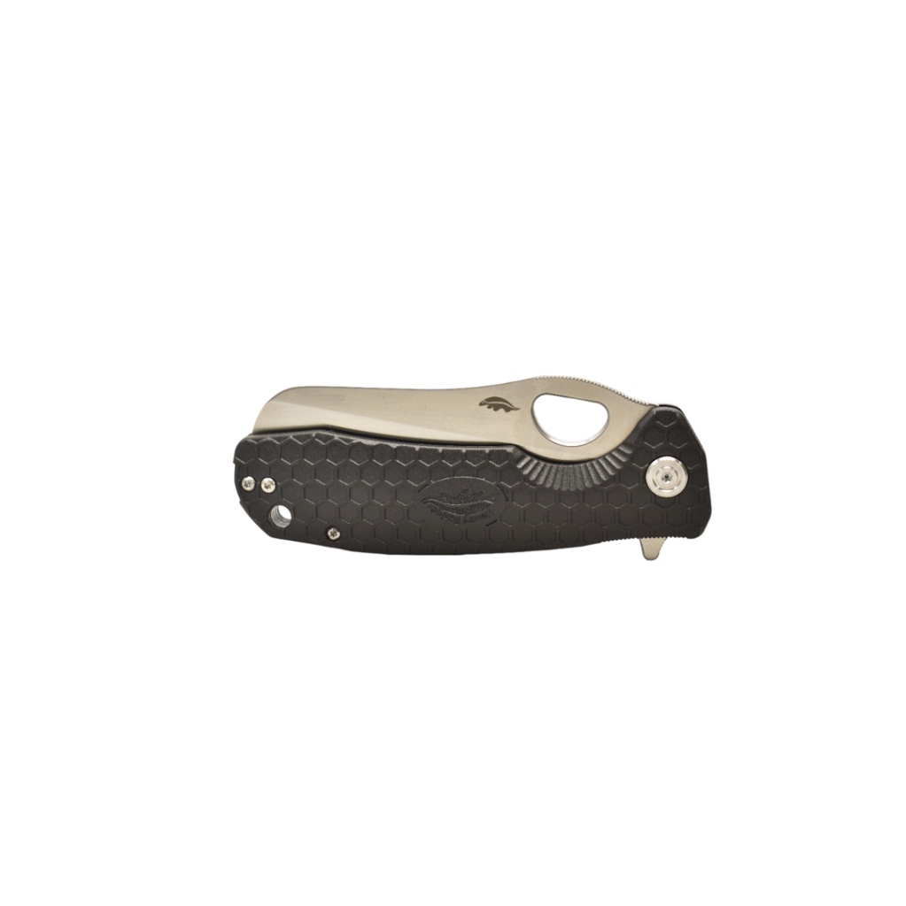 Honey Badger Rescue Knife - side closed front - black